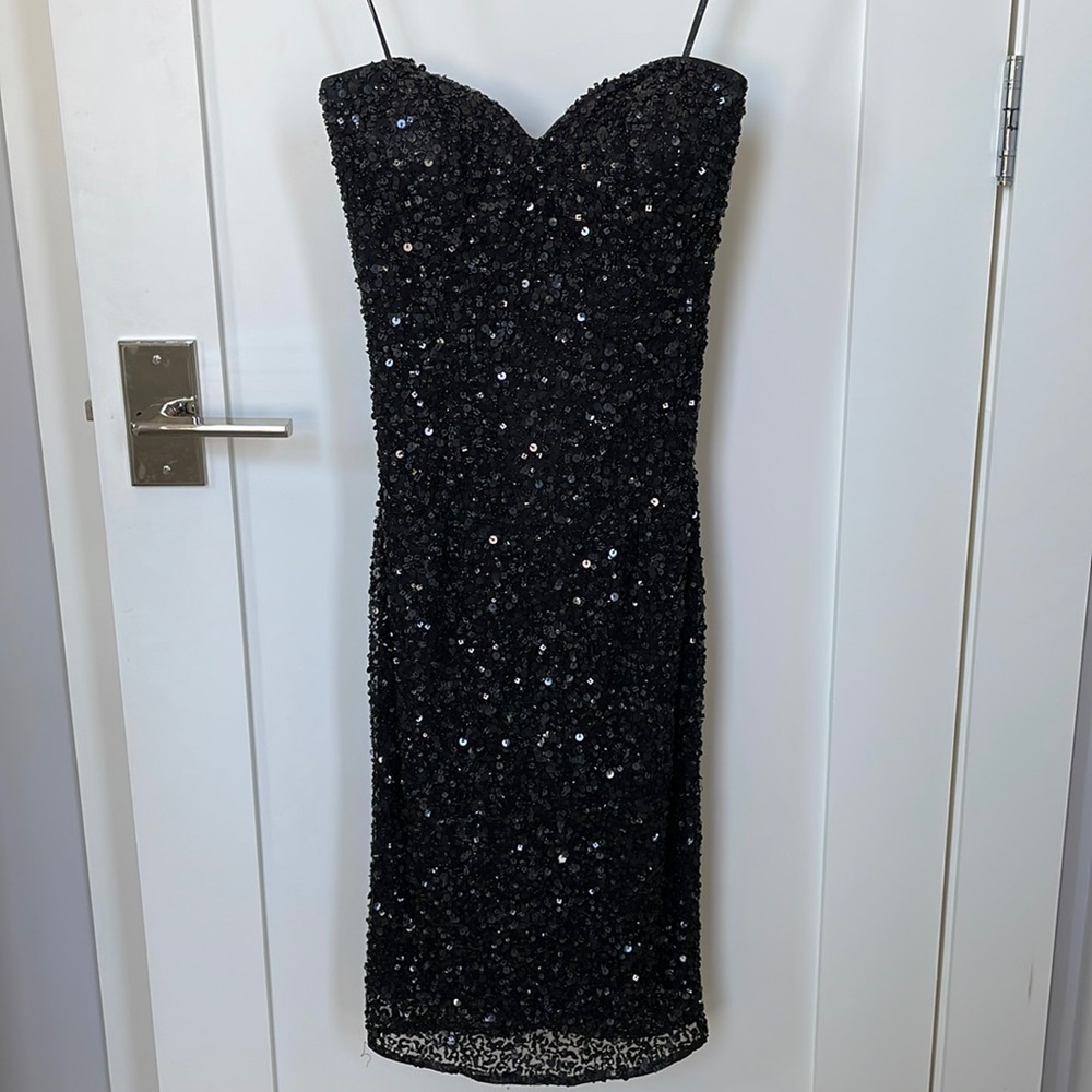 Scala Strapless Sequin Dress